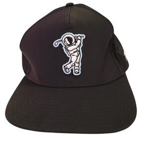 Waggle Hat Moon Shot Baseball Cap Adjustable Golf Astronaut Black